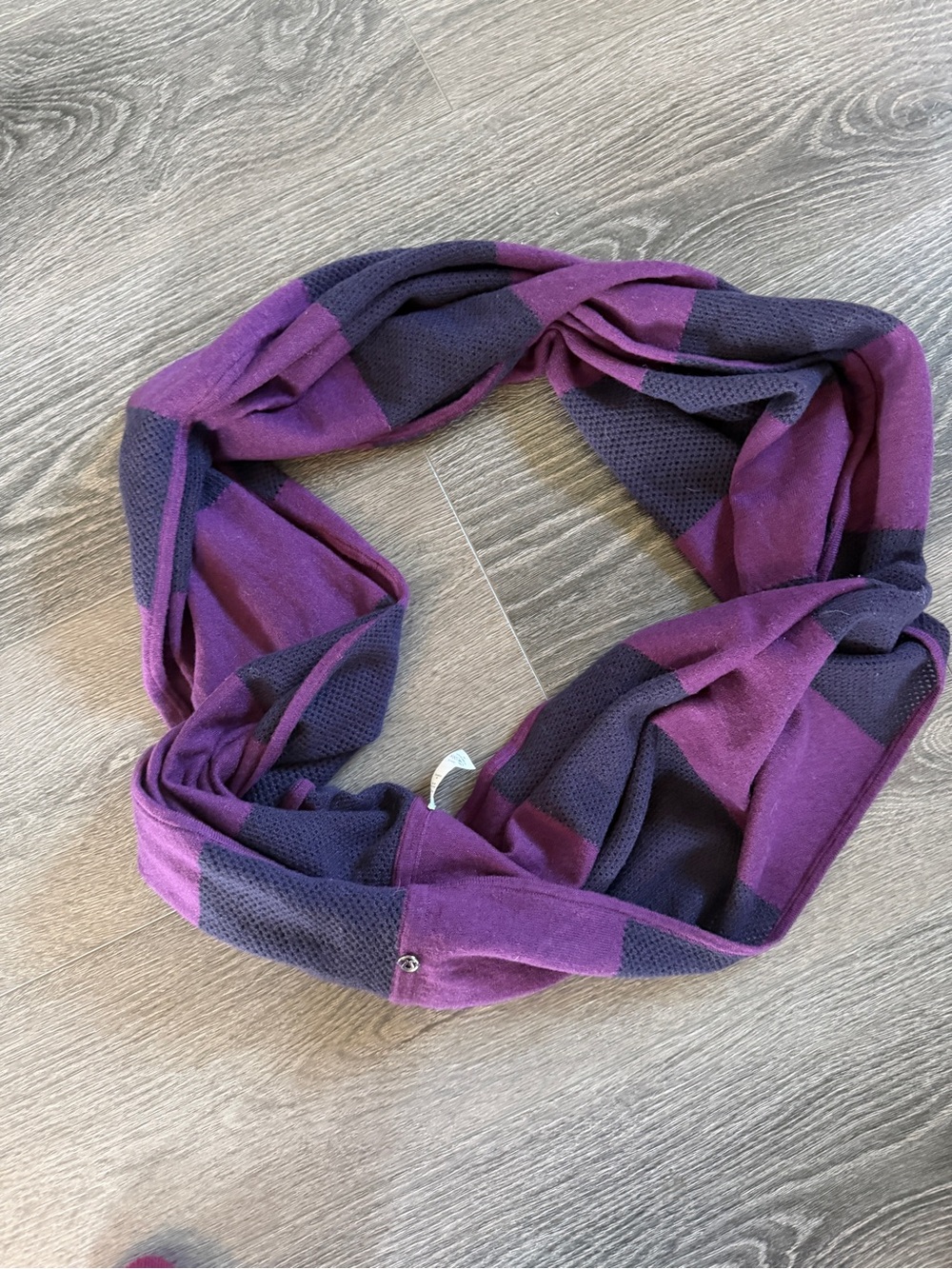 lululemon athletica Purple & Dark Purple Plaid Infinity Scarf